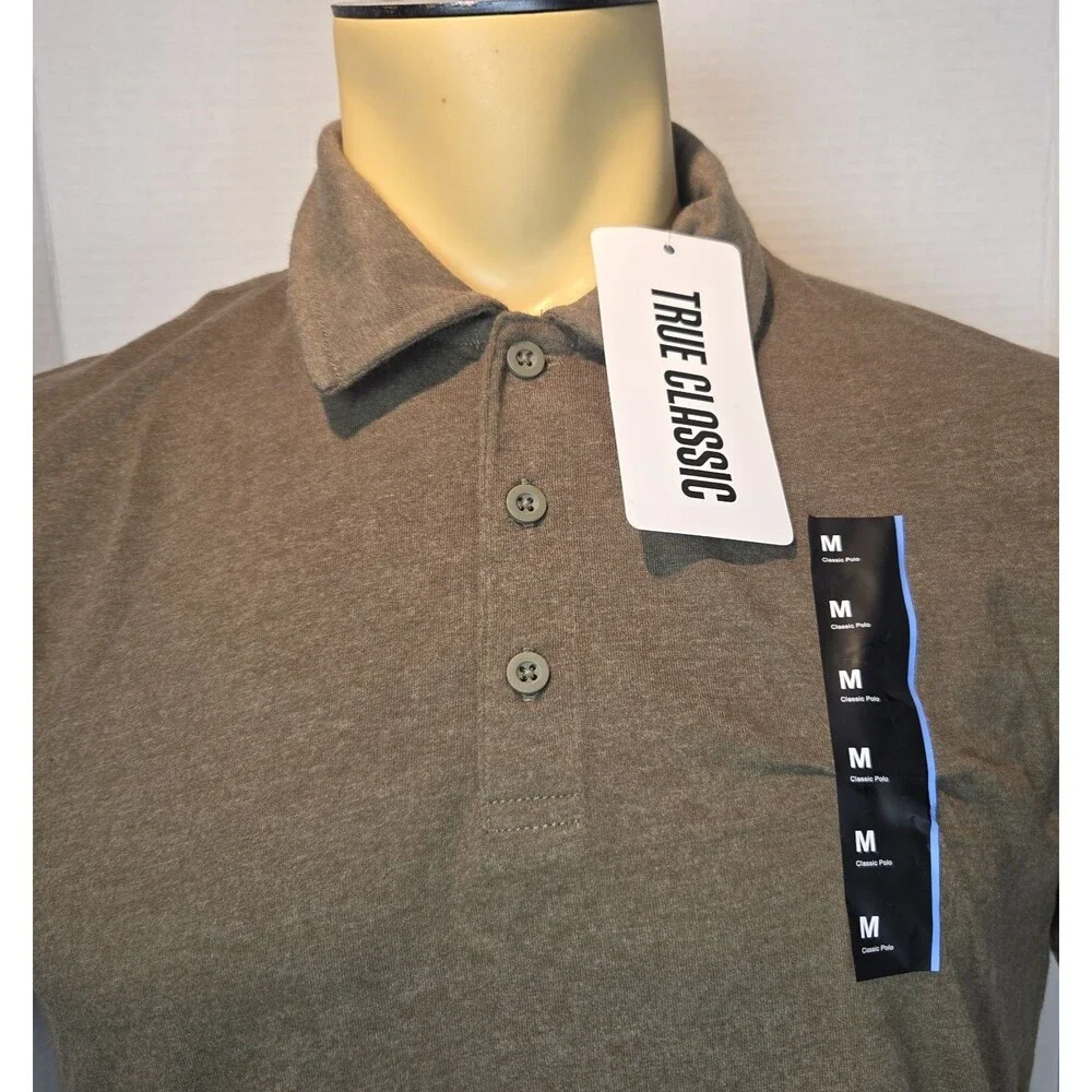 True Classic Green Classic Polo Shirt Men's Size M New